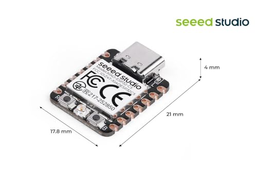 Seeed Studio XIAO ESP32-C5 Development Board, 2.4/5GHz Dual-Band Wi-Fi 6 - color: ESP32C5, size: 1PCS