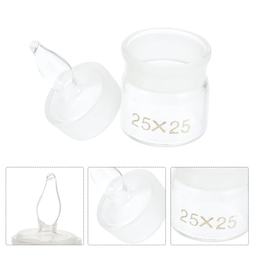 Experiment Weighing Bottles with Lids 5-Pack Borosilicate Glass Lab Weighing Jar Set 1.96X0.98X0.98In Durable Chemistry Sample Weighing Holder for Scientific Research