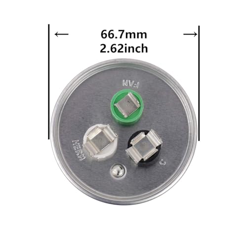 BOJACK 80+5 uF 80/5 MFD ±6% 370/440 V AC CBB65 Dual Run Circular Start Capacitor for AC Motor Run or Fan Start or Condenser Straight Cool or Heat Pump Air Conditioner