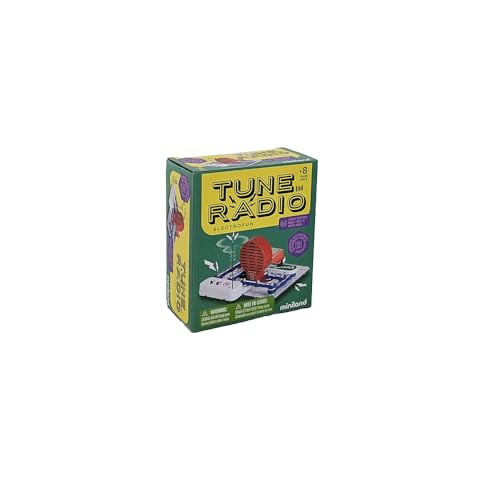Miniland Kids Games, Build Your Own Working FM Radio, Electronic Game for Children, Building Toys, Science for Children, Stem Toys for Ages 8-13 | Electrofun: Tune in Radio - style: Tune In Radio