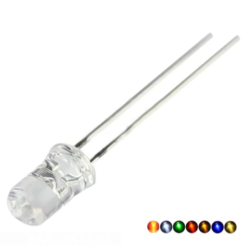 100pcs 5mm Warm White Blinking LED Diodes 1.5Hz Flash Single Color Flashing Clear Round Lens Lead DC 3V 20mA Blink Bulb Lamp Light Emitting Diode - color: Warm White / 100pcs, size: 5mm Blinking Light