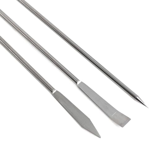 yukata 5 Piece Stainless Steel Lab Spatulas and Micro Sampling Spoon Set