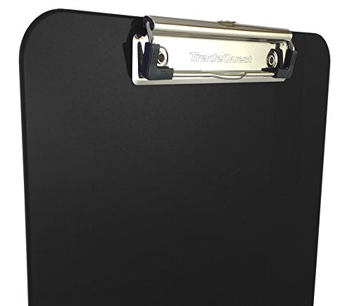 Trade Quest Black Plastic Clipboards Letter Size Low Profile (12-Pack) - color: Black