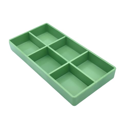 AmeiCan Goods 2/Pcs Dental Autoclavable Cabiet Tay #20 Plastic 6 Compartment Organizer Tray to Organize disc, Wheels, Stones and ect. 8"L x 4"W x 1"H (Green) - color: Green