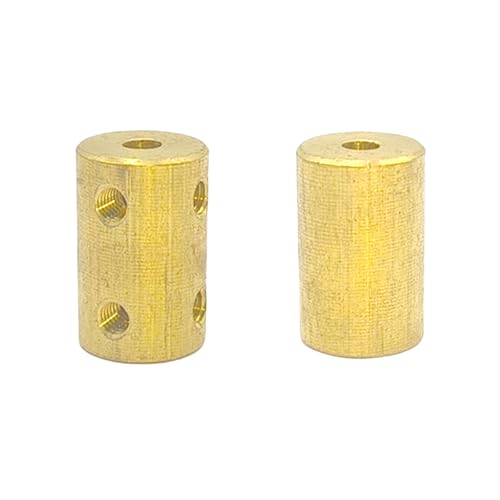 5Pcs 4mm to 5mm Brass Rigid Motor Shaft Coupling Coupler Transmission Connector Sleeve Adapter for RC Boat Car Airplane 3D Printers - size: 4mm to 5mm