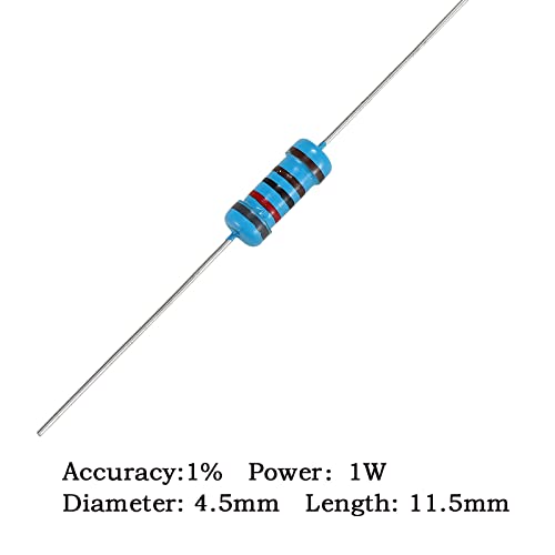 130 Values 650PCS Resistor Kit 1W 1% Metal Film Resistors 1 Ohm-3M Ohm Assortment Kit for DIY Projects and Experiments