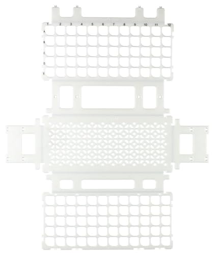 Caplugs Evergreen 240-3201-W8SI RT Series Test Tube Rack for 17 mm Tubes, 60 Places, White Polypropylene Co-Polymer, Lightweight, Stackable, Autoclavable, Collapsible, Submersible, Testing, Laboratory - color: White
