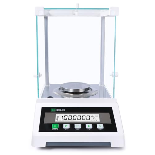 U.S. Solid 0.1 mg Analytical Balance with Automatic Internal Calibration, 200g x 0.1mg, 0.0001g Lab Science Electronic Balance, Electromagnetic Transducer - size: 200 g with Automatic Internal Calibration
