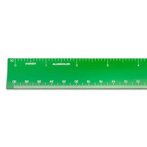 Alumicolor 6-inch Aluminum Engineer Hollow Scale for School, Office, Art and Drafting, 6IN, Green - color: Green, size: 6IN, style: Engineer