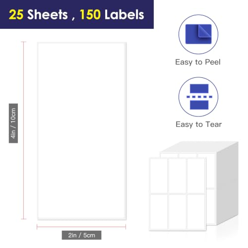 LLIKED 150 Pcs 2"x4" Blank Removable Labels for Storage Bins No Residue - size: 2"x4"