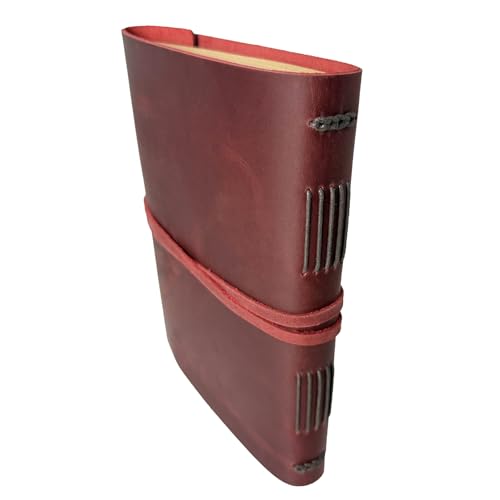 Large Notebook Journal - Genuine Leather Journals for Writing A4 Size Diary 8x10 Inch, Notepad For Women and Man, Gifts,Work,Travel Wine Red - color: Wine Red, size: 8"x10"