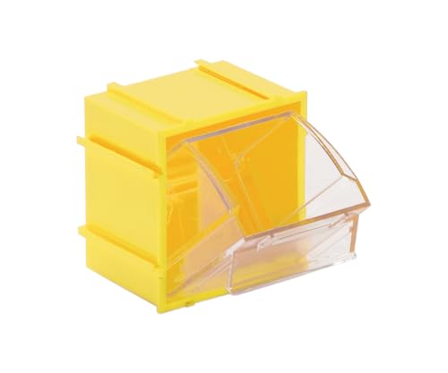 QUANTUM STORAGE SYSTEMS QTB409YL Clear Tip Out Bin, 2-3/8 by 2-13/16 by 3-Inch, Yellow, Set of 9