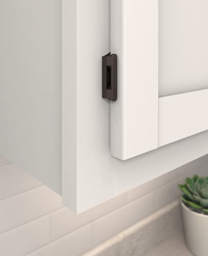 Amerock 1 Pair 1/4" Overlay Oil-Rubbed Bronze Partial Wrap Cabinet Hinge - color: Oil Rubbed Bronze, size: 1/4 Inch (6 mm) Overlay