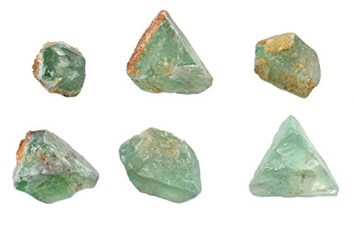 EISCO 6PK Raw Fluorite, Mineral Specimens - Approx. 1" - Geologist Selected & Hand Processed - Great for Science Classrooms - Class Pack