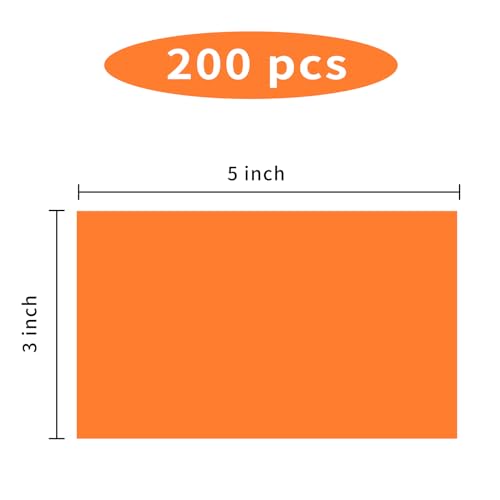 STARLIBOO 3"X5" Rectangle Colored Labels, Removable Moving Labels for Boxes, Permanent Warehouse Moving Stickers Square Label (250Labels, Orange) - color: Orange, size: 3*5 inch
