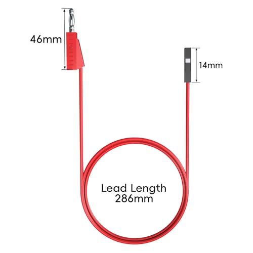 Goupchn Stackable Banana Plug to Breadboard Female Jumper Wires Soft Flexible Silicone Test Leads for Electrical Testing (Pack of 2) - size: Breadboard Female to Banana Plug (Pack of 2)
