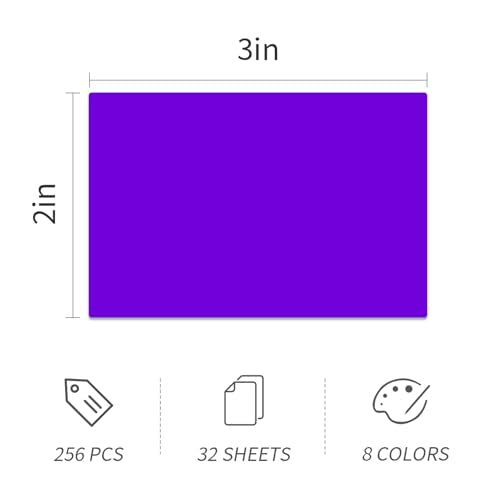 Ououstate Removable Purple Labels 3" x 2" Moving Stickers for Packing Box - color: Purple