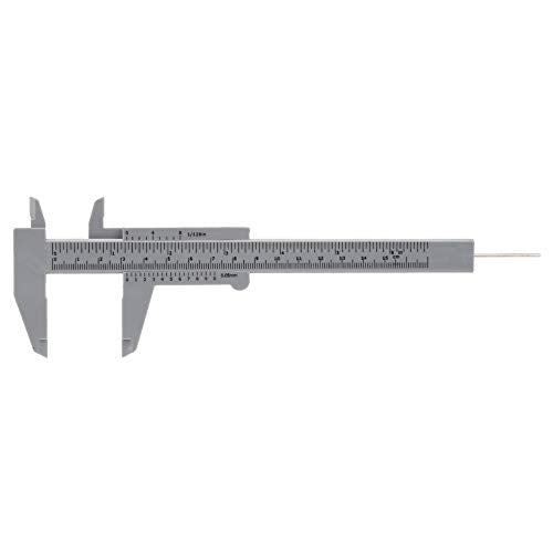 Eujgoov Plastic Vernier Caliper 150mm Double Rule Scale Measuring Tool - color: Gray