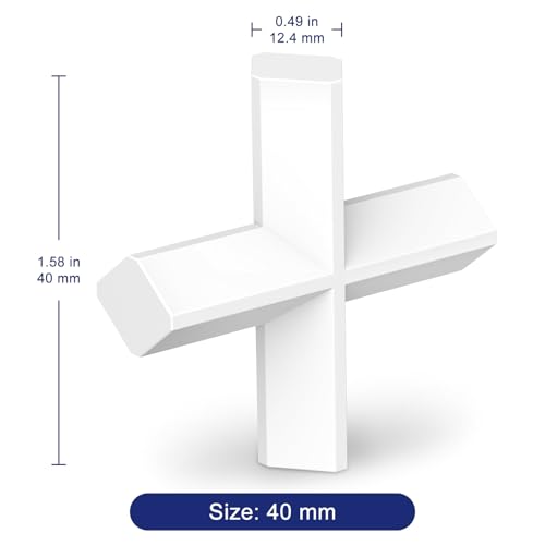 Labasics 3-Pack Cross Shape Magnetic Stir Bar Set, 40 mm PTFE-Coated White Stirring Bars for Laboratory Mixers - size: 40 mm