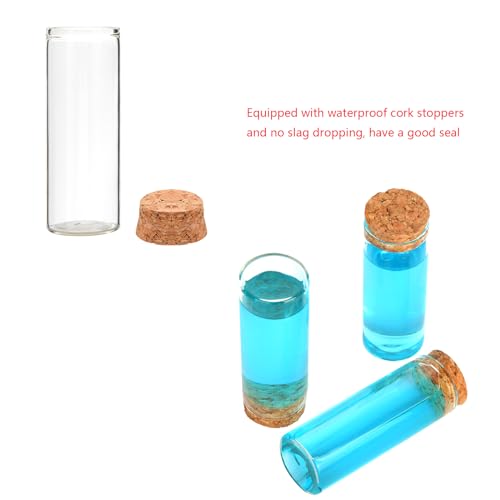 24PCS 40ml Glass Test Tubes with Cork Stoppers, 30x80mm Liquid Sample Vials - color: with Cork Stoppers, size: 40ml