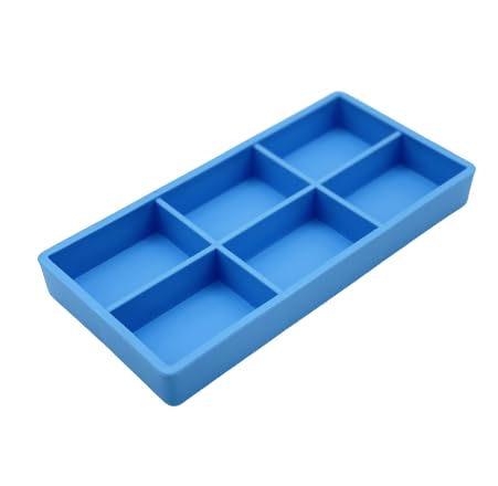 AmeiCan Goods 2/Pcs Dental Autoclavable Cabiet Tay #20 Plastic 6 Compartment Organizer Tray to Organize disc, Wheels, Stones and ect. 8"L x 4"W x 1"H (Blue) - color: Blue