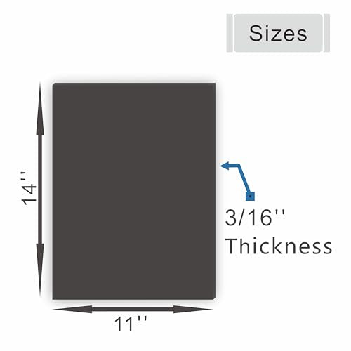 Black Foam Board 11 x 14 in, ZXUNLIEH 12 Pack Foam Core Board, 3/16'' Thick - size: 11x14''