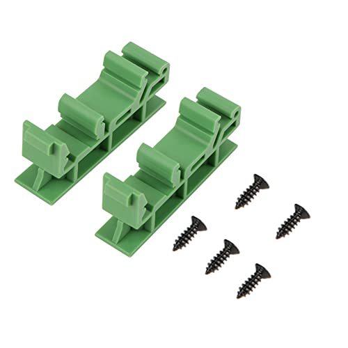 20Sets C45 DIN Rail PCB Mounting Bracket Holder Carrier Clips - size: 20Sets Green