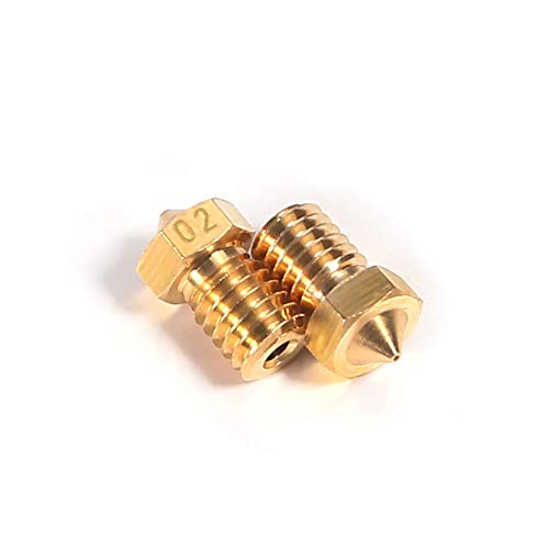 3D Printer M6 Nozzles with Cleaning Needles Kit, V6 V5 Brass Exruder Nozzle Print Head 1.75mm Filament for E3D Makerbot, Assorted Sizes 8pcs 0.4mm Nozzles + 2pcs (0.2 0.3 0.5 0.6 0.8 1.0mm) Nozzles - color: M6 Nozzles with Needles
