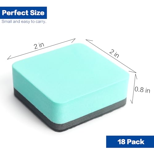 Tamaki 18 Pack Mini Dry Erase Erasers for White Board, Green - color: 18 Pack-green