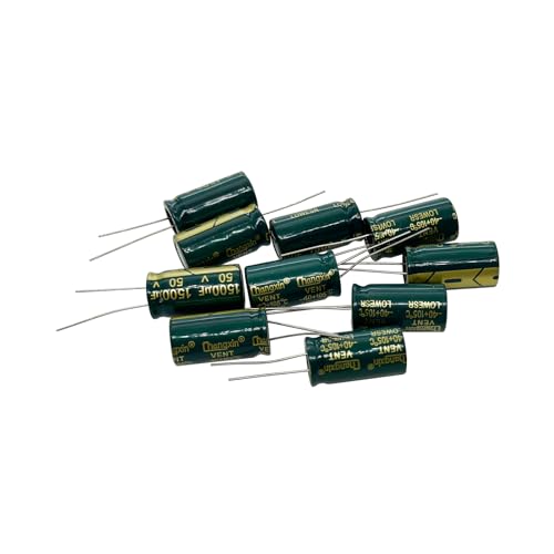 10Pcs 1500uF 50V Aluminum Electrolytic Capacitor, 13x25mm DIP - style: 10Pcs 50V 1500UF