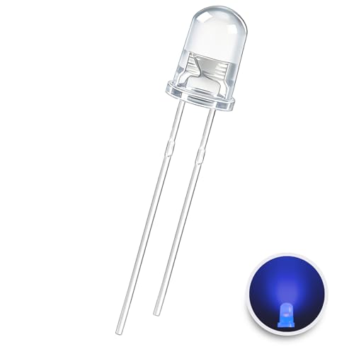 100PCS 3mm Purple LED Diodes, Clear Lens, Through-Hole - color: (Transparent) PURPLE, size: 3MM