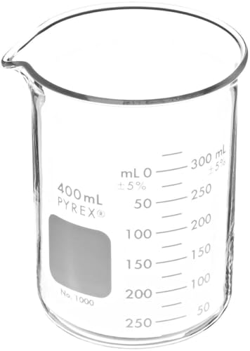 PYREX Griffin Low Form 400 mL Beaker, Double Scale, Graduated 1000-400 (Single)