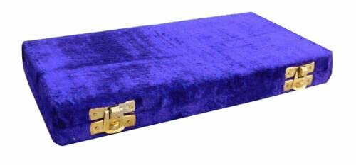 Antique Brass Polished Balance Scale with Velvet Box with Weights Jewelry 50 Grams