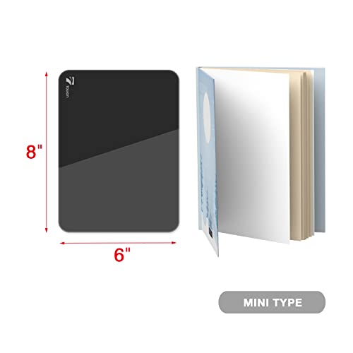 Black Mini Desktop Pure Glass Whiteboard, Small Glass Dry-Erase Whiteboard - color: Black