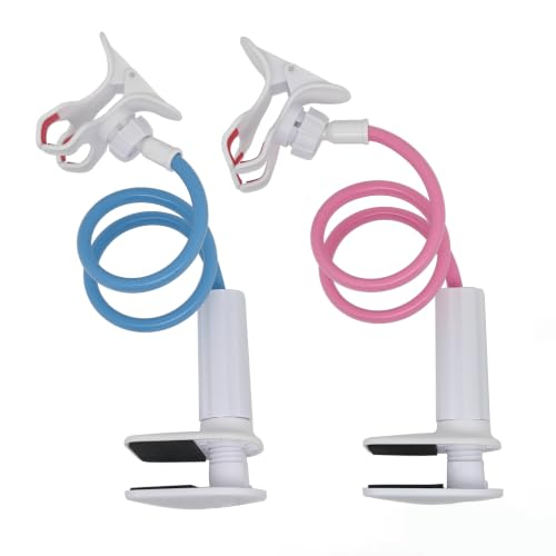 2 Pack Adjustable Feeding Tube Holder, 360° Rotatable Arm Tube Fixing Stand with Clamp Base, Portable Hands-Free Tubing Organizer for Home Care, Enteral Feeding and IV Infusion Daily Nursing Supplies