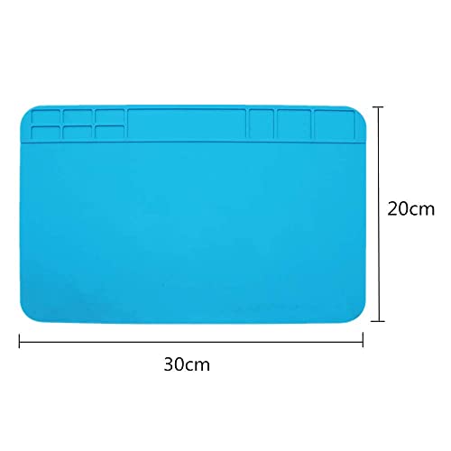 Multi Purpose Work Mat Repair Mat Soldering Mat Silicone Work Station with Grids Used for Watch Phone Laptop Repair Soldering Repair(2pcs)