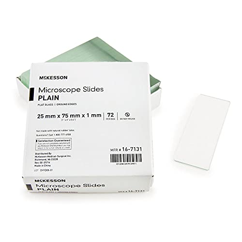 McKesson Microscope Slides, Ground Edges, 25 x 7 x 1 mm, 1440 ct