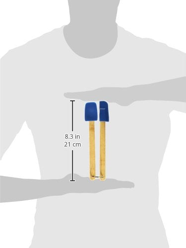 Norpro 2-Piece Mini Spatula Set, Blue, 8" x 1.25" x 1.5"