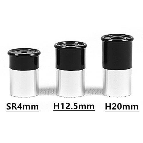 Acxico 3Pcs/Set Universal 0.965inch/24.5mm Telescope Eyepiece Set H20mm H12.5mm SR4mm for Astronomy Photography Accessory Kits
