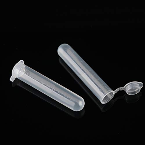 50Pcs 10ml Centrifuge Tubes Polypropylene Clear Graduated Tubes with Cap