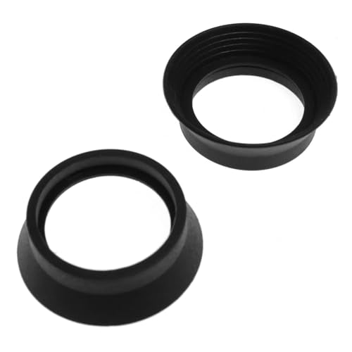One Pair Two Binocular Rubber Eyecups 30mm I.D. for 28 to 32mm Microscope Eyecups Flat Angle Light Blocking Body Vision Biological Eyepiece Eyecups Black