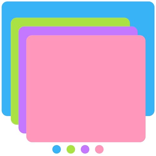 HiGift 4 Pack Silicone Mats for Crafts, Silicone Sheet for Crafts Resin Jewelry Casting Mat Pad, Waterproof Nonstick Heat-Resistant, Blue, Pink, Purple, Green (15.7'' x 11.8'' & 11.6'' x 8.3'')