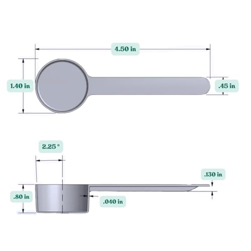 18 mL (18 CC) Long Handle Plastic Measuring Spoon for Coffee, Protein Powder, Pet Food, Spices, Grains, Dry Goods – Food-Grade BPA-Free (Pack of 25) - size: 18 mL | 18 cc