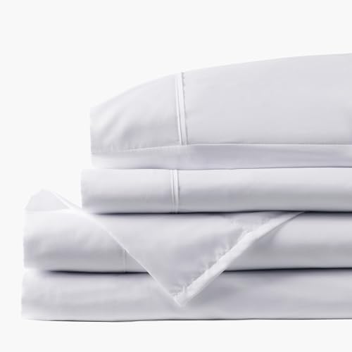 PeachSkinSheets Cooling Bed Sheets (California King Size, Classic White) - color: Classic White, size: California King