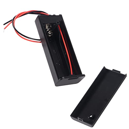 8Pcs 1 Slots 1.5V AA Battery Case Holder 1 x 1.5V AA Battery Spring Clip Storage Box with Wire and ON/Off Switch - size: AA 1 Cell