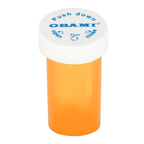 Plastic Medicine Pill Bottles with Child Resistant Caps - Push Down and Turn - Prescription Vial, Medicine Container, Pill Cases Dispenser Organizers (12pcs, 40 Dram) - size: 40 Dram