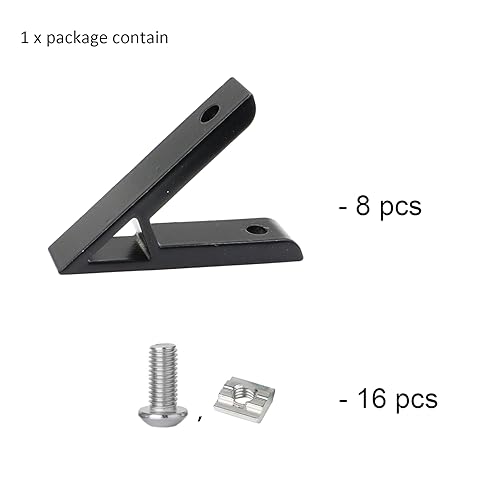 8 Sets 45 Degree 2020 Aluminum Extrusion Accessories Angle Brackets - style: 45D20-8p