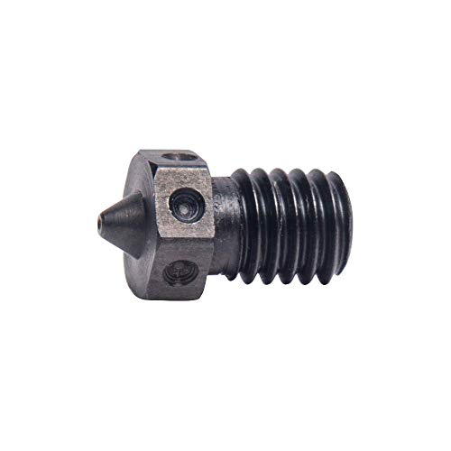 1piece Hardened Steel Nozzle V6 Nozzle 0.25/0.4/0.5/0.6mm for 1.75mm V6 Hotend Prusa Printing PEI PEEK or Carbon Fiber Filament use (1x 0.6mm) - size: 0.6mm