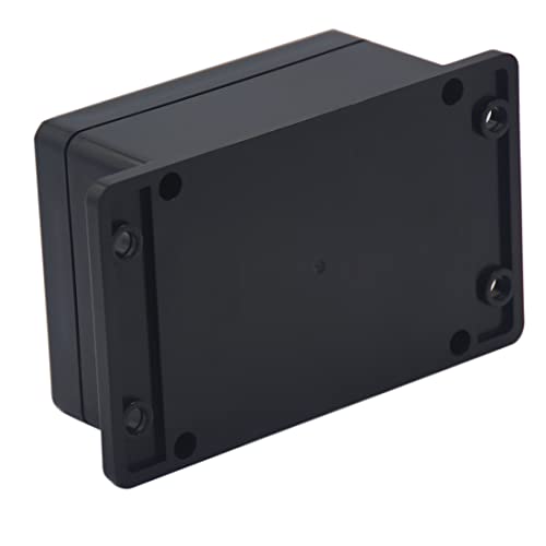 2 Pack Project Box IP65 Waterproof Junction Box ABS Plastic Black Electrical Boxes DIY Electronic Project Case Power Enclosure with Fixed Ear 4.53 x 3.54 x 2.17 inch (115x90x55mm) - size: 4.53"x3.54"x2.17"(2Pcs)
