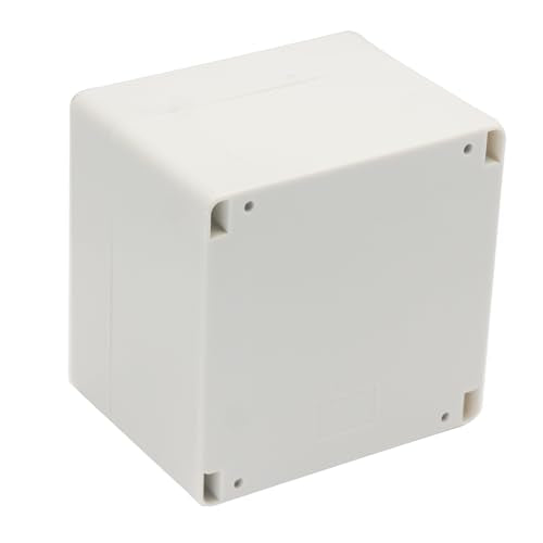 Project Box IP65 Waterproof Junction Box ABS Plastic Electrical Boxes DIY Electronic Project Case Power Enclosure White 4.72x4.72x3.54 inch (120 x 120 x90 mm) - color: White, size: 4.72"x4.72"x3.54"